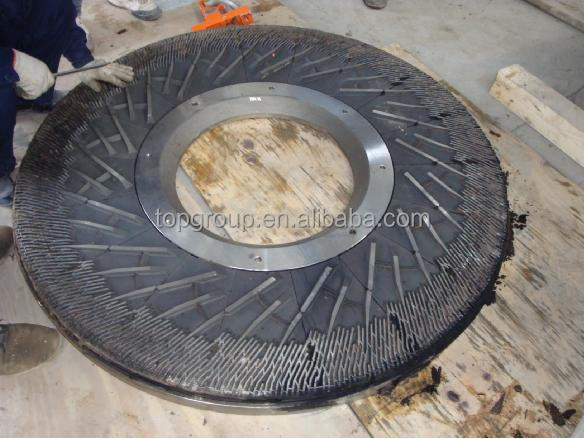 Multi-Alloy Cast Iron 54" Grind Segment for Wood Chip Defiberator Refiner