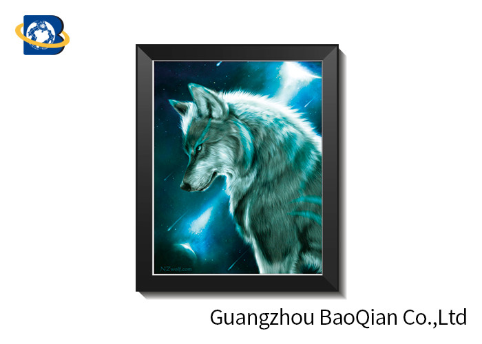 0.76 Mm Thickness 3D Pictures Of Animals / Fancy Lenticular 3D Wall Pictures