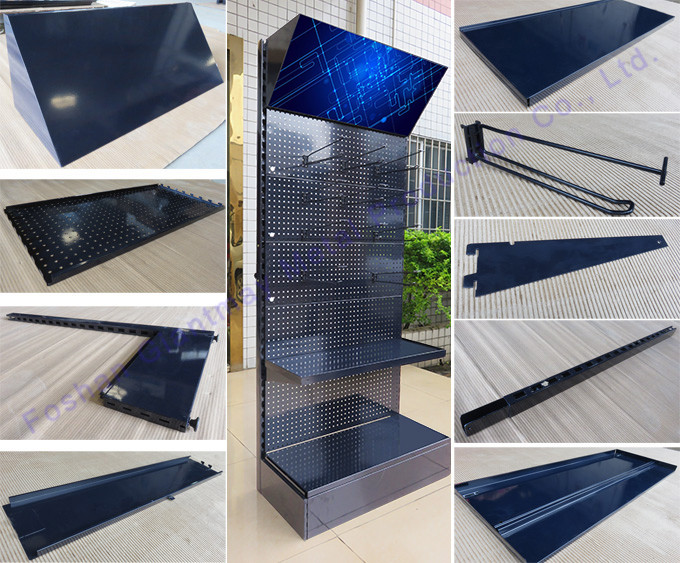 Power Tool Hardware Shop Pegboard Floor Rack Free Standing Display Stand Metal