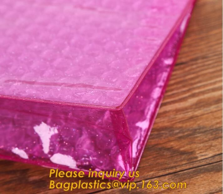 Cosmetic Pink Slider Padded Bag/Silver k Bag With Bubble,Padded Envelopes Cheap Aluminium Foil k Holographic