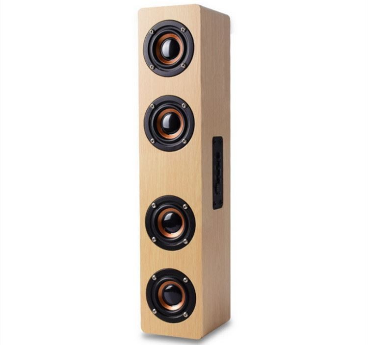 4000mah Wooden Bluetooth Wireless HIFI Speaker Portable Music SoundBar AUX Handsfree for TV
