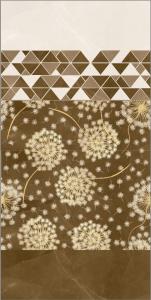Quality Yellow Color Decorative Ceramic Tile Dandelion Flower Pattern 10mm Thickness wholesale
