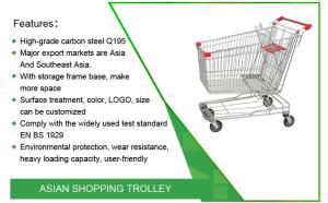 Quality 60L 40kgs Grocery Logistics Trolley Cart OEM Available wholesale