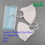 17.5 * 9.5 Cm Belt Surgical Medical Mask Full Length Pvc Concealed Nose Piece