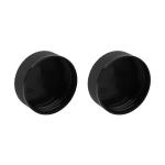 32/400 Black Ribbed Plastic Screw On Cap Sealed Rotating Cap For Cosmetic