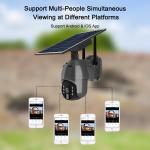 4MP Cellular Solar Battery Powered Camera 3G 4G LTE Security Camera PIR Motion
