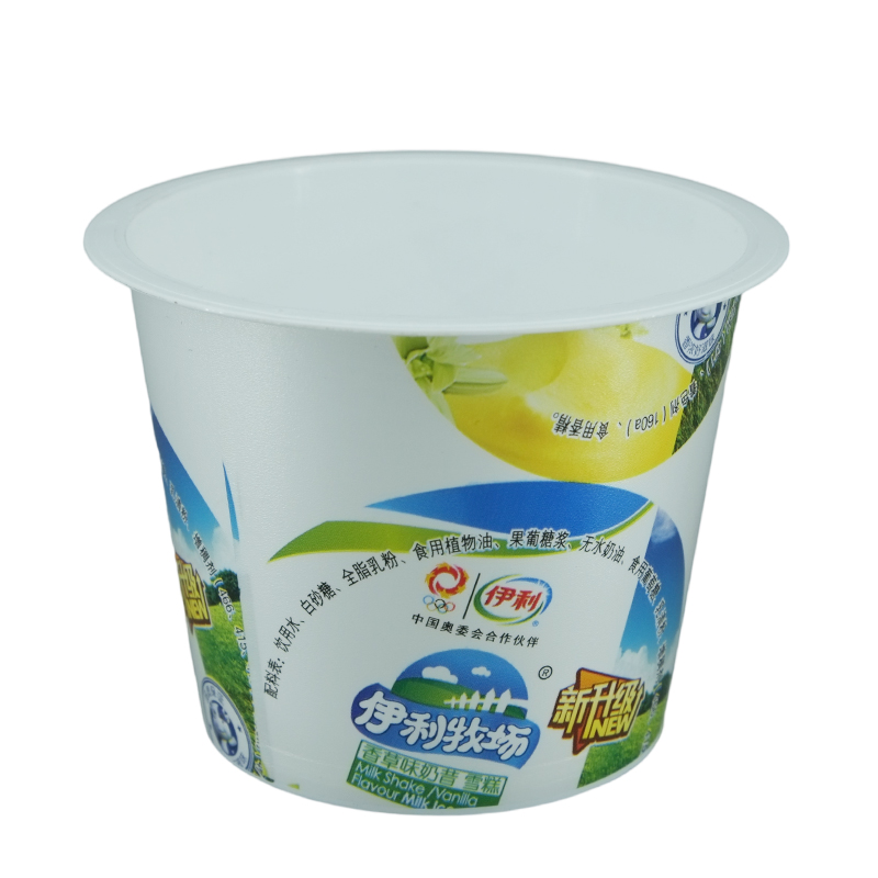 Custom Plastic Yogurt Cup Printing Food Grade Pp Cream Cup Disposable Packaging 2023