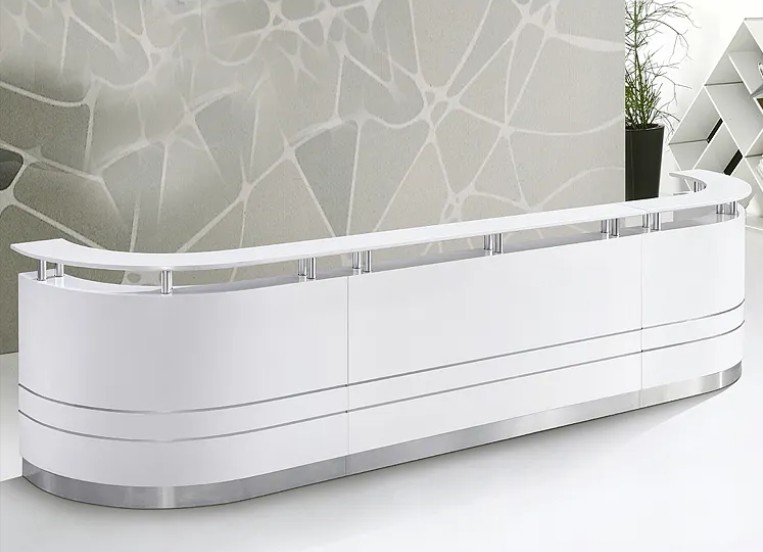 High Quality Modern Luxury Reception Desk Customized Office Front Reception Furniture Multi Person Reception Desk