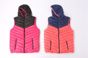 Quality Ladies Color Matching Utility Gilet Vest Lightweight Hooded Padded Vest wholesale