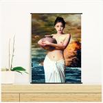 PLASTIC LENTICULAR lady portrait painting 3d moving portrait photo with plastic