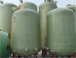 Quality 9CBM Fiberglass Water Pressure Tank 1800mm FRP Water Filtration Vessels wholesale