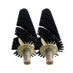 Metal Shaft Industrial Roller Brush Nylon Wire Wear Resistant For Cleaning