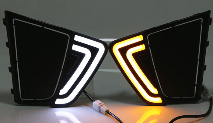 Hyundai 2014 2015 IX25 Creta Daytime Running Lights with LED Yellow Turn Signal