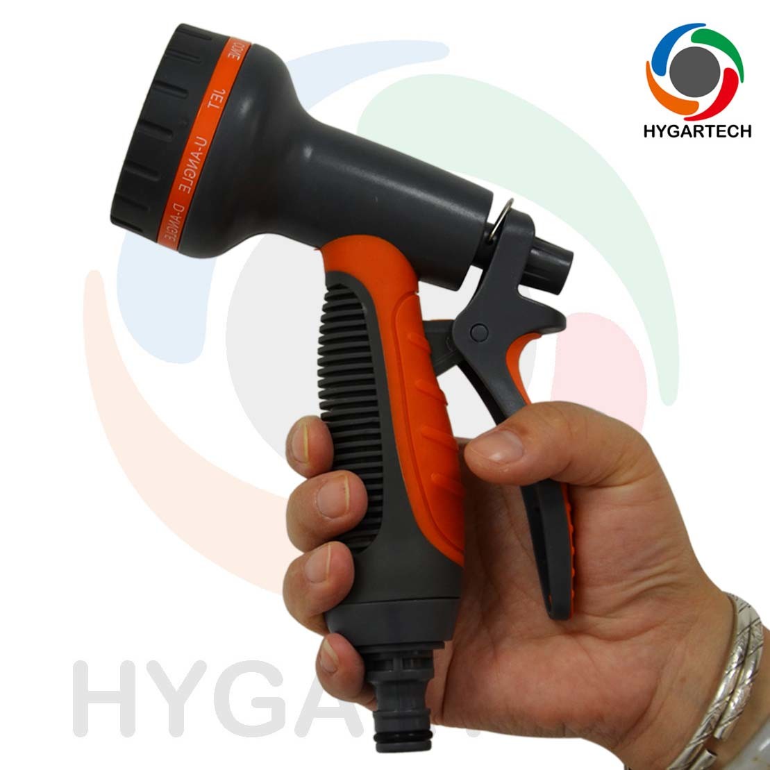 Garden Plastic 8 Function Spray Hose Nozzle With Click Quick Connect For Gardening And Horticulture Irrigation