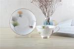 Kitchenware Smooth Gently 230ml bone china cup set with spoon