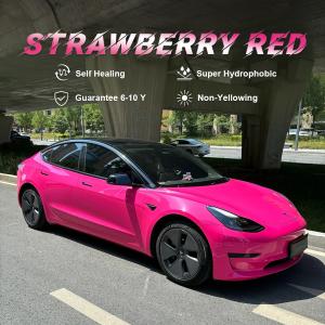 Quality Strawberry Red Pro-Grade Color Paint Protection Film Air Release Technology &amp; 8mil TPU PPF for Extreme Weather Protection wholesale