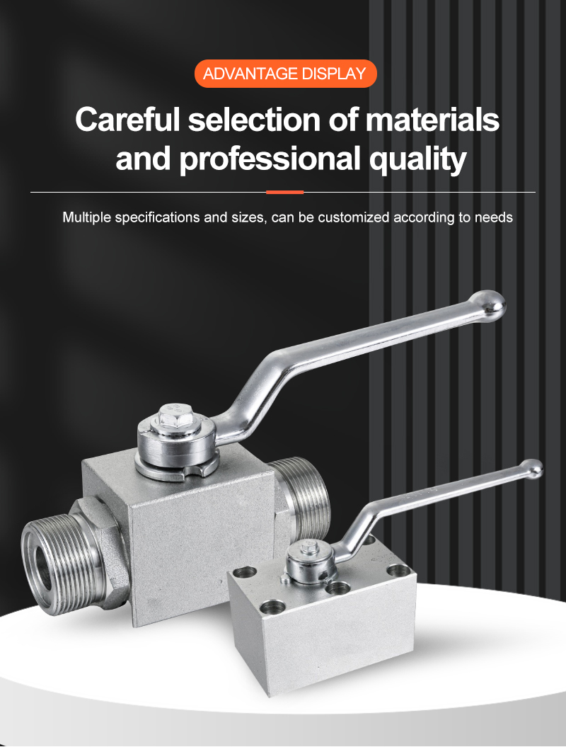 Ball Valve KHB 3-Way Shut-Off Ball Valve Made Of Carbon Steel For Gas / Water / Oil
