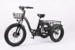 80km Range Electric Trike Papa Grande Fat Tire Cargo E-bike with 13Ah Battery