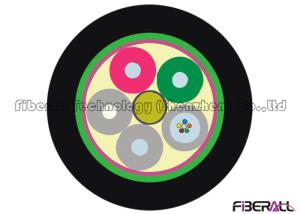 Quality Round Armoured Fiber Optic Cable , 12 Core Fiber Optic Cable Pipe Laying Method wholesale