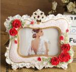 Rose Flowers Polyresin Standing 6inch Picture Photo Frame