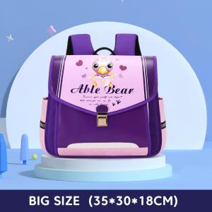 Quality 2.5Lbs Water Resistant Leather School Backpacks Purple Color wholesale