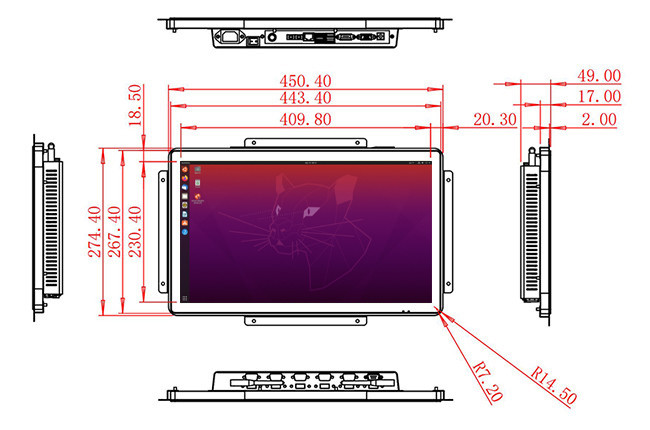 18.5-Inch Linux All-in-One Interactive Module for Traffic Control Centers, Healthcare Interfaces, Smart Building Panels, and Warehouse Management