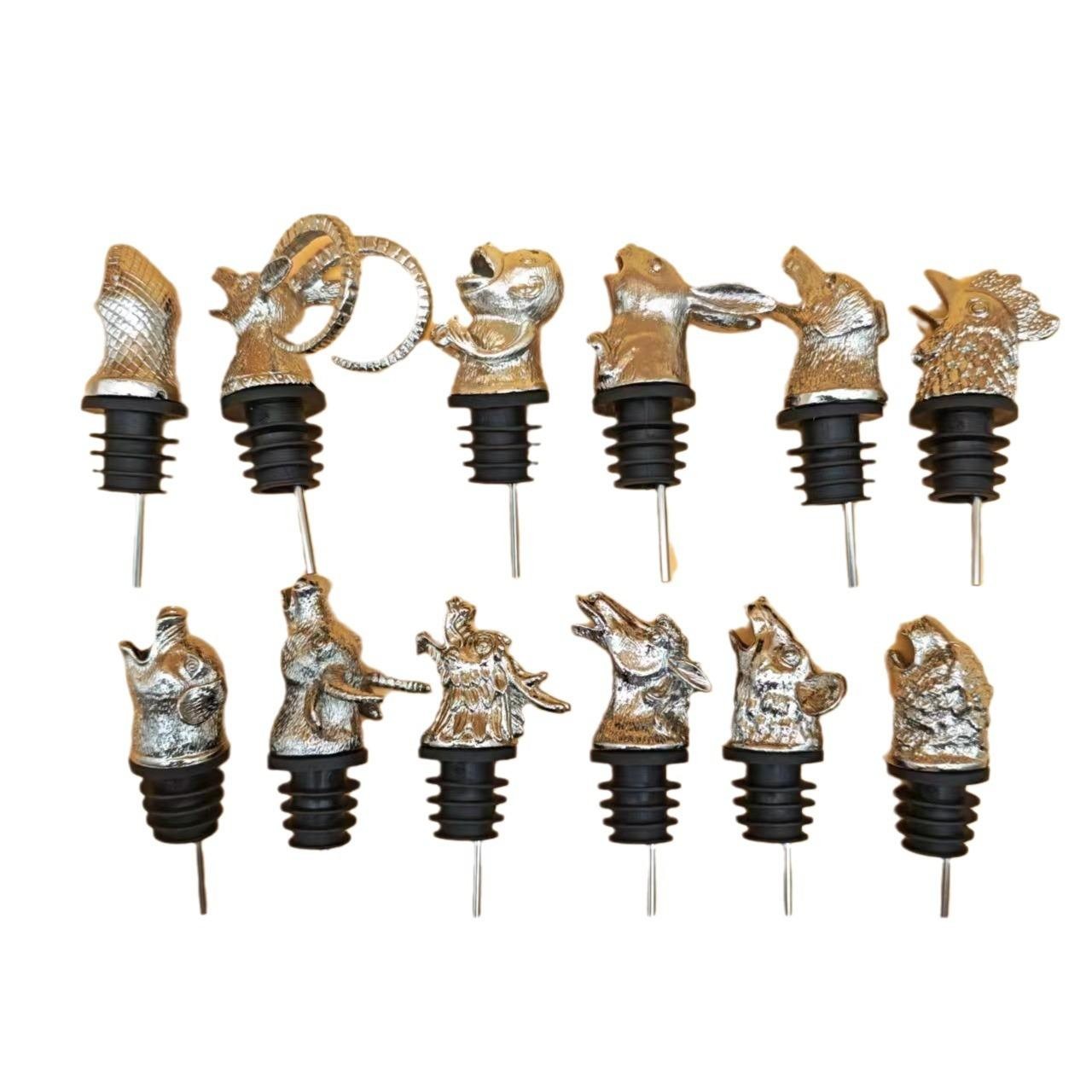 304 Stainless Steel Skull Wine Pourer Metal Wine Accessories For Halloween Gift