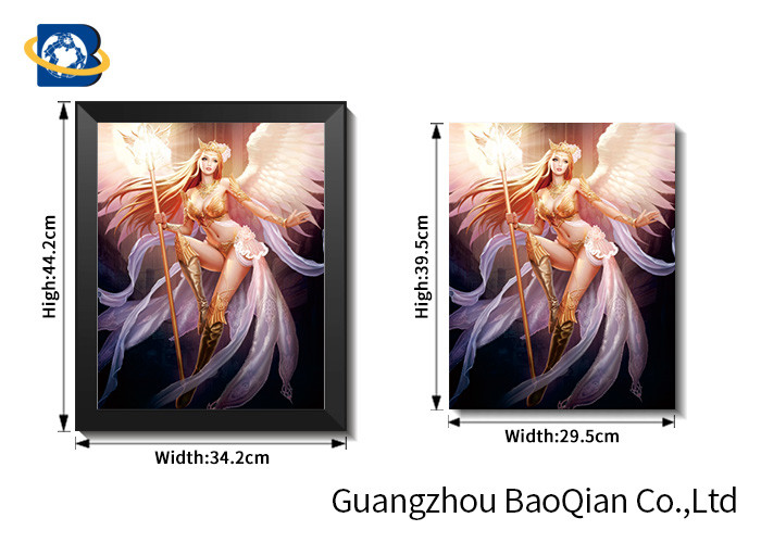 Cartoon Sexy Pretty Girl Photo For Home Wall Decor , 3d Flipped Changing Printing