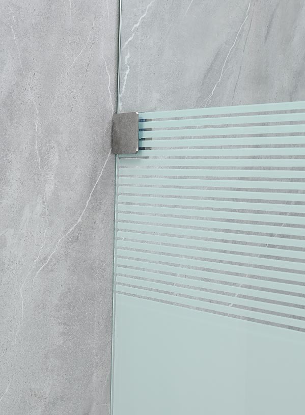 Affordable Shower Enclosures With White Printing Glass And Aluminum Frame