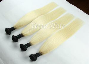 Quality Double Drawn Soft Ombre Human Hair Extensions With White Blonde wholesale
