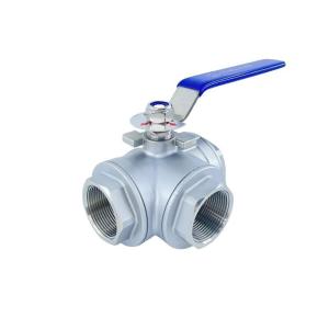 Quality Direct 304/316 Stainless Steel 3-Way Ball Valve with Female Thread Normal Temperature wholesale