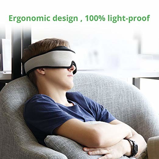 3D Breathable Contoured Sleep Mask / Nighttime Eye Mask Custom Logo Printed
