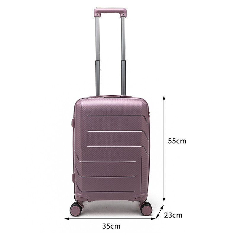 Pink PP Luggage Set Airport Luggage Carts Travel Trolleys With Platform