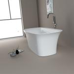 Fresh Pure Acrylic Sheet Soaking Freestanding Bathtub Rectangular Shape