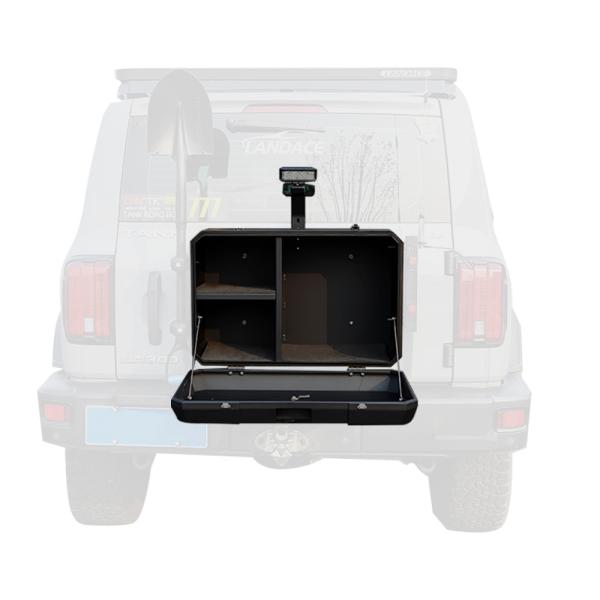 Tailgate Outside Storage Box for Wrangler JL JK Tank 300 BJ40 Made of AL6063-T6