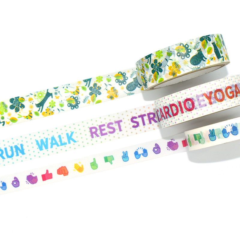 Colorful Writable China Custom Design Waterproof Washi Paper Tape Colored Masking Tape