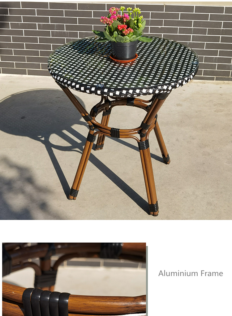Wicker French Rattan Garden Chair Vintage Restaurant Cafe Bistro Dining Chair