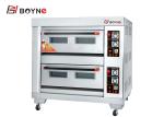 Stainless Steel Deck Oven 220v / 380v Two Deck Two Trays for Hotel