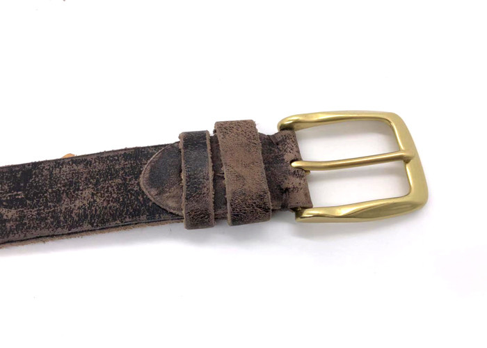 Causal Style Men Genuine Leather Belt With Classic Single Prong Buckle
