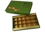 Grid Shape Paper Tray CMYK Green Color OEM Design Gold Foil Hot Stamping Paper