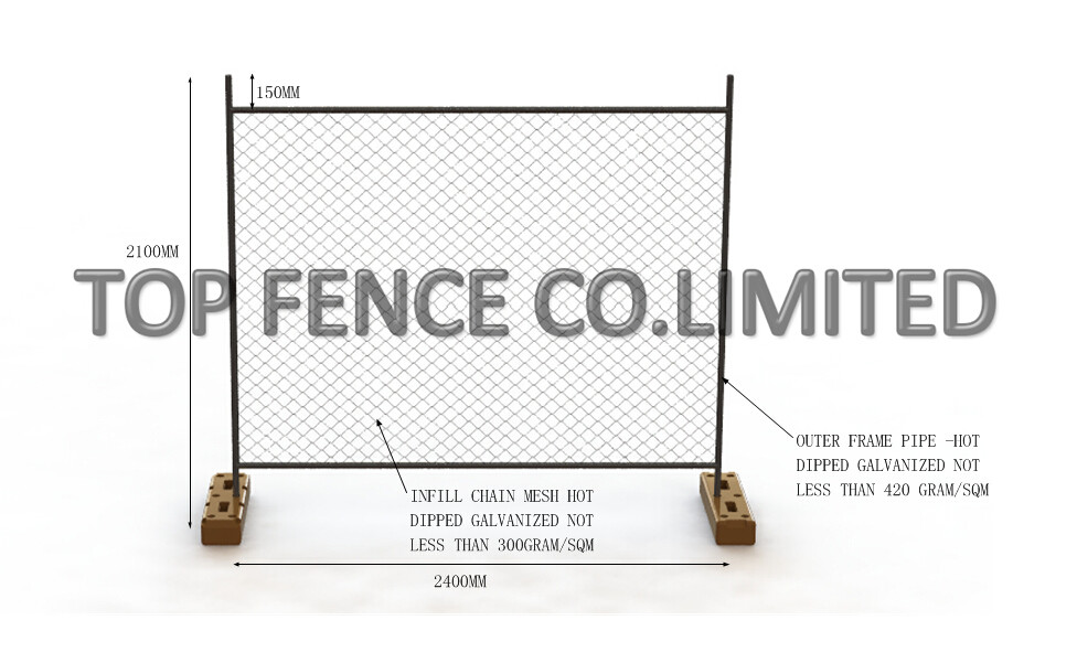 Customized Building Site Fencing / Removable Temporary Fence For Construction