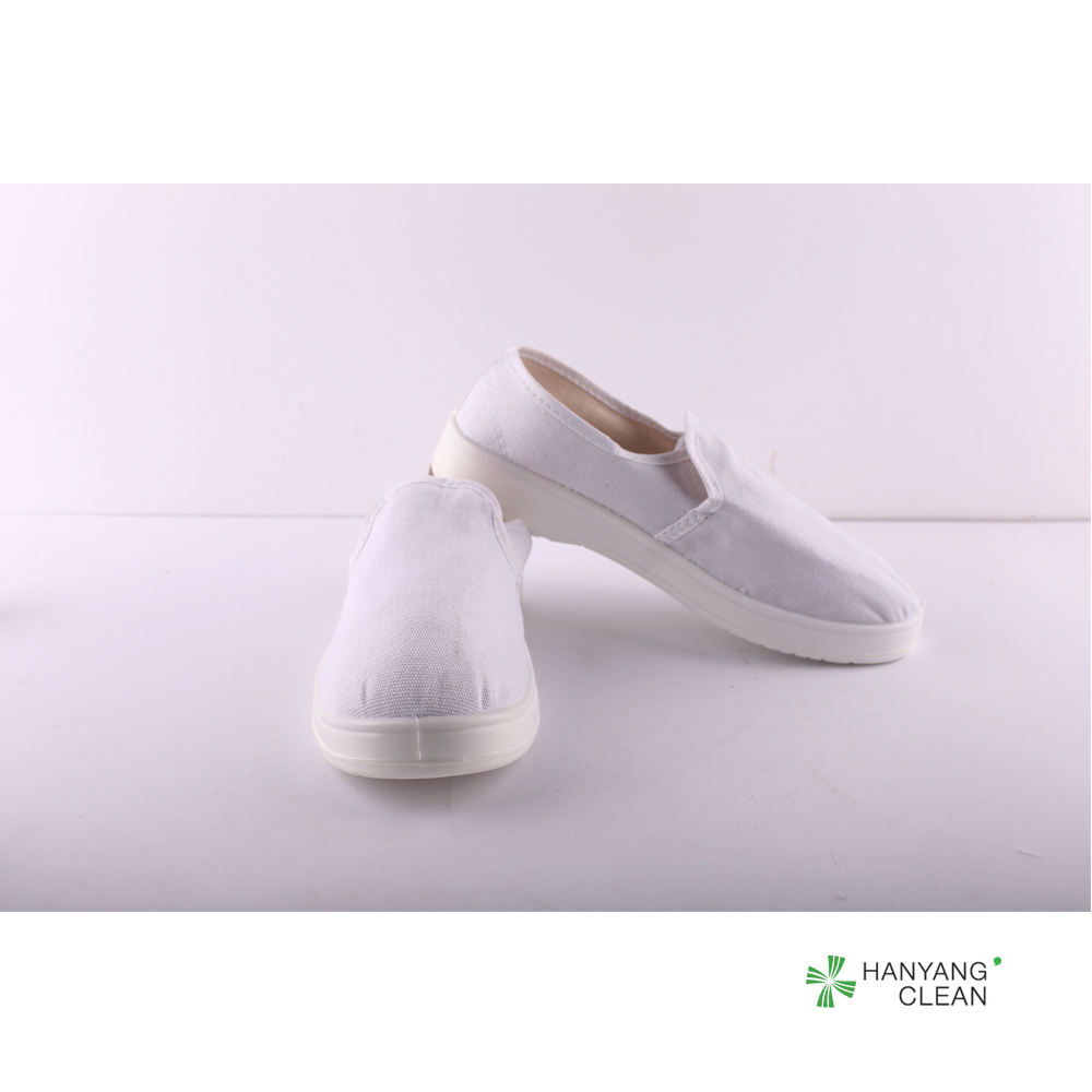 Quality PU Sole White Canvas Cleanroom Antistatic ESD Safety Work Shoes