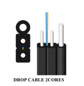 Quality Ftth Optical Fiber 2 Core Outdoor FTTH Drop Cable G657A2 Fiber Optic Drop Cable wholesale