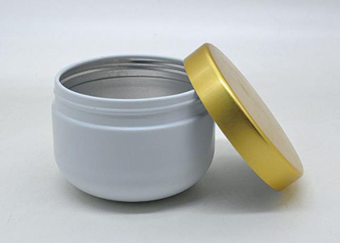 Food Grade Portable Aluminum Packaging Jars , Cosmetic Cream Jars With Screw Cap