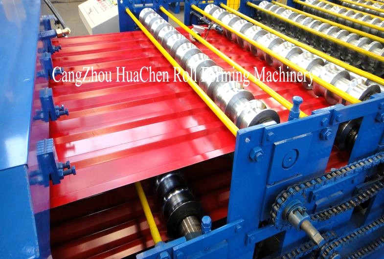 Color Steel Plate Double Layer Roof Panel Roll Forming Machine 1200 / 1250mm Width