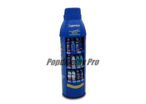 Quality Unique Bottle Shaped Retail Cardboard POP Displays , Blue Cardboard Retail Display wholesale