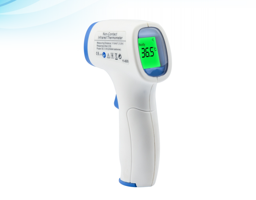 Digital Non Contact Infrared Body Thermometer 1-3cm Distance Tri Color Indicator Light