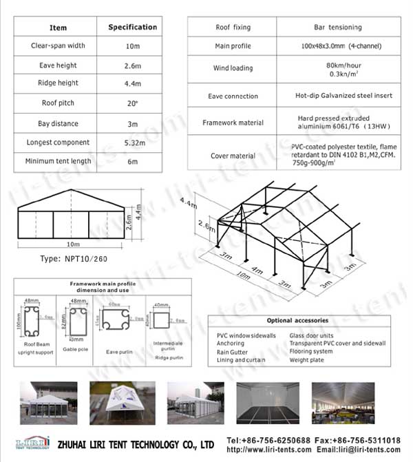 New Party Tent 10m*15m For Church In Middle East