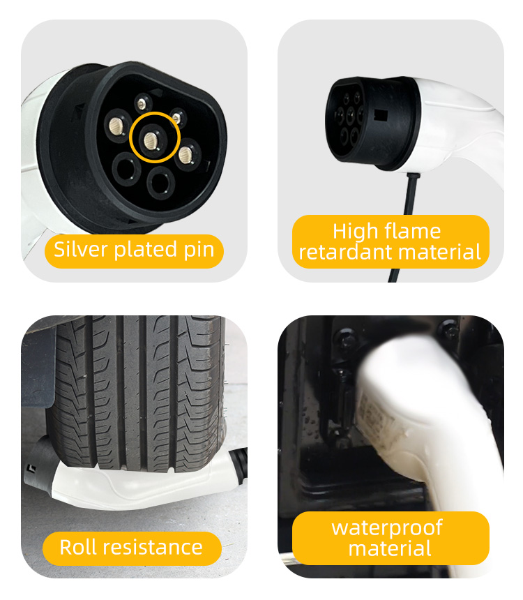 Condition Interface Charging Power Stations Portable 7KW Type 2 Electric Car Fast Charger with Adjustable 32A Max Current