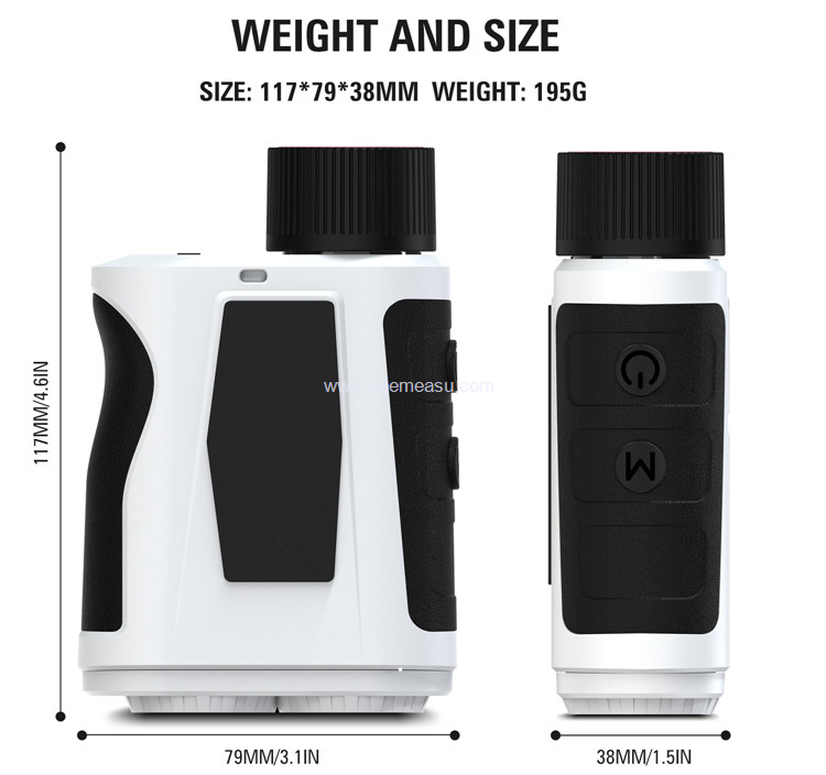Kaemeasu 1500m Optical Telescope Golf Rangefinder USB Charging 95% Transmittance H1500H